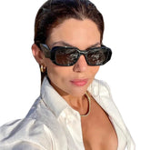 Y2K Aesthetic Square Irregular Temple Sunglasses